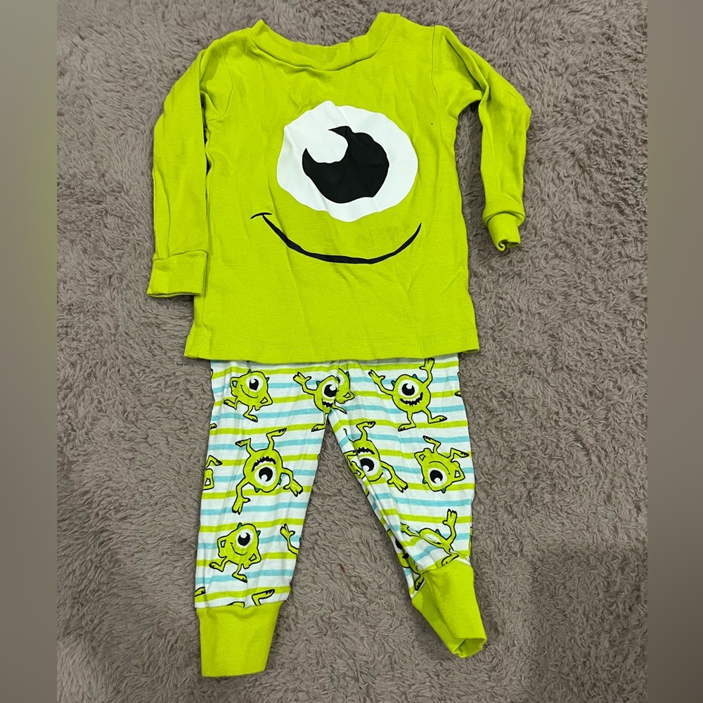 Disney | Monsters Inc Pajamas Sz 9M